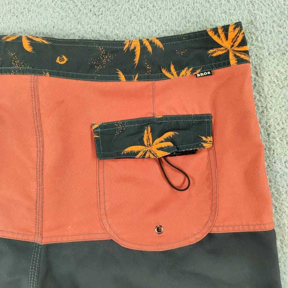 Howler Bros Shorts Mens 38 Multicolor Colorblock Palm Boardshorts Surf Tropical